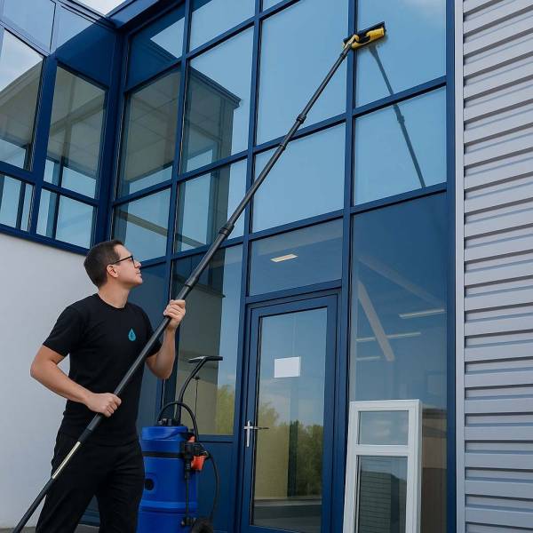 Laveur de vitres avec système eau pure sans nacelle
