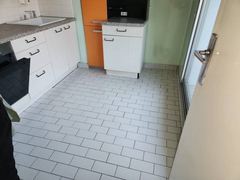 Après nettoyage sol cuisine