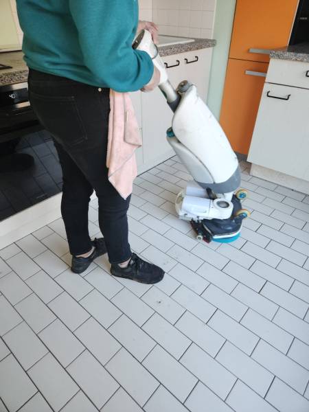 Après nettoyage sol cuisine